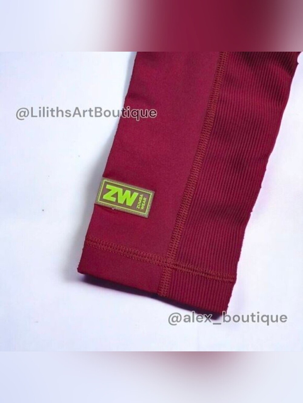 Zumba Dance Capri Leggings Brick Red Size XS (E079) - Picture 7 of 9